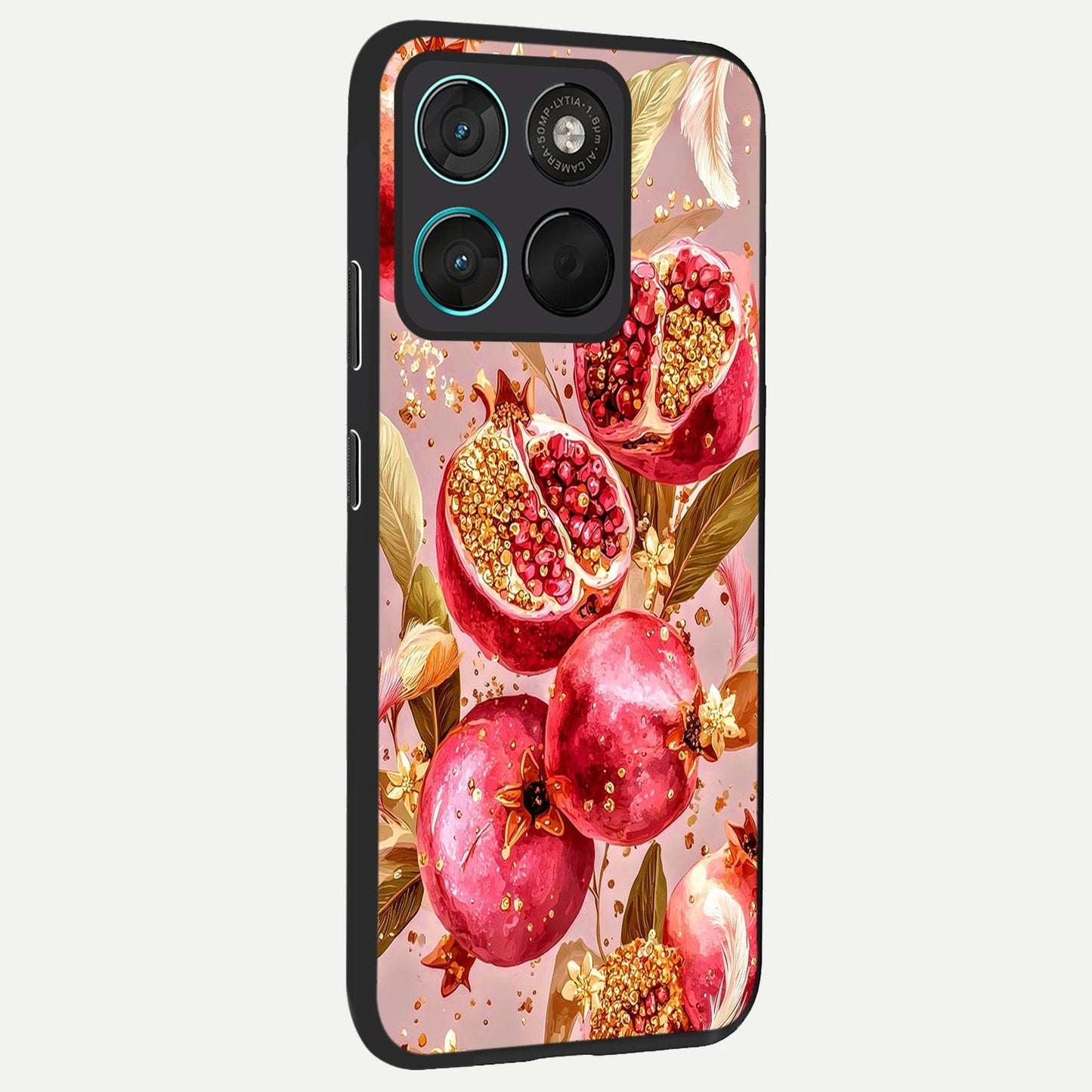  Golden Bloom Glow back cover For Moto G57 Power slim fit glass case with vibrant aesthetic design