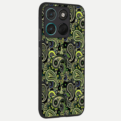  Green Lemon back cover For Moto G57 Power slim fit glass case with vibrant aesthetic design