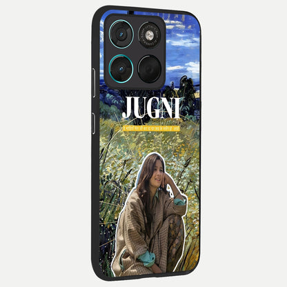  Jugni Soul Vibes back cover For Moto G57 Power slim fit glass case with vibrant aesthetic design
