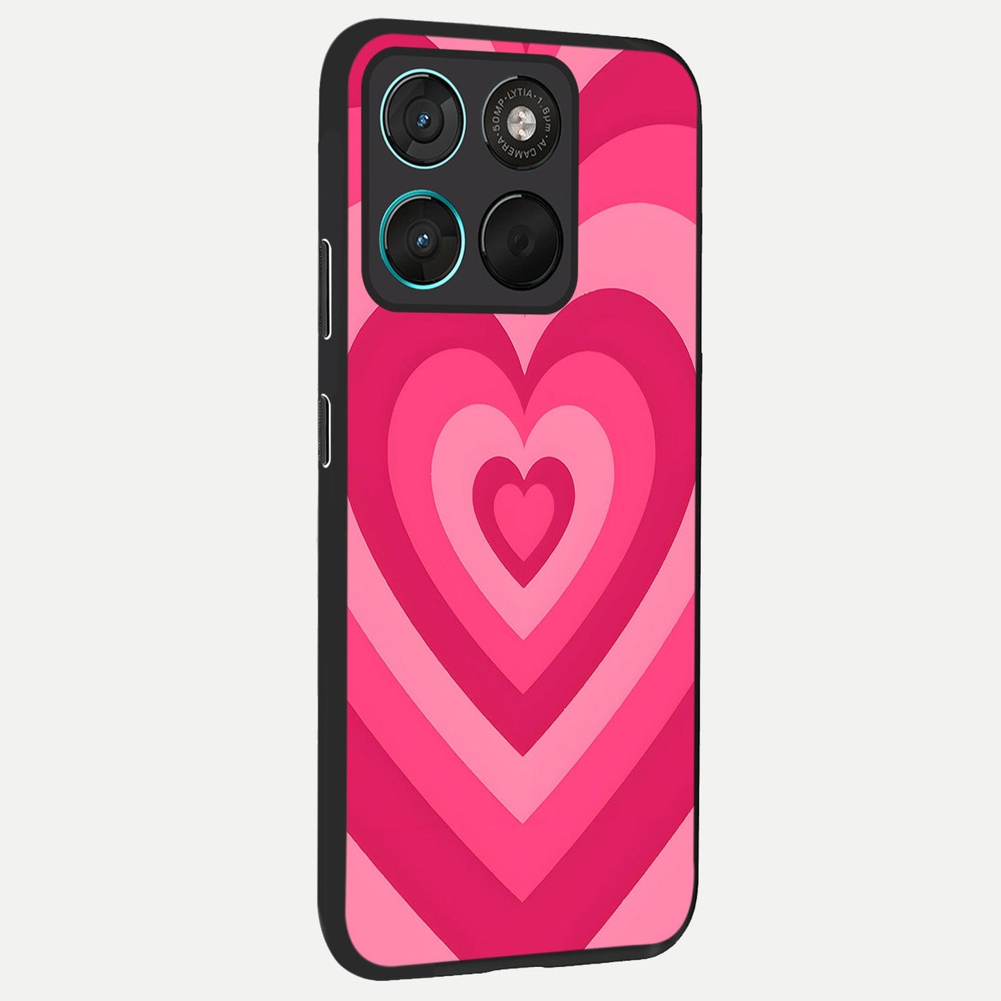  Layered Love Hearts back cover For Moto G57 Power slim fit glass case with vibrant aesthetic design