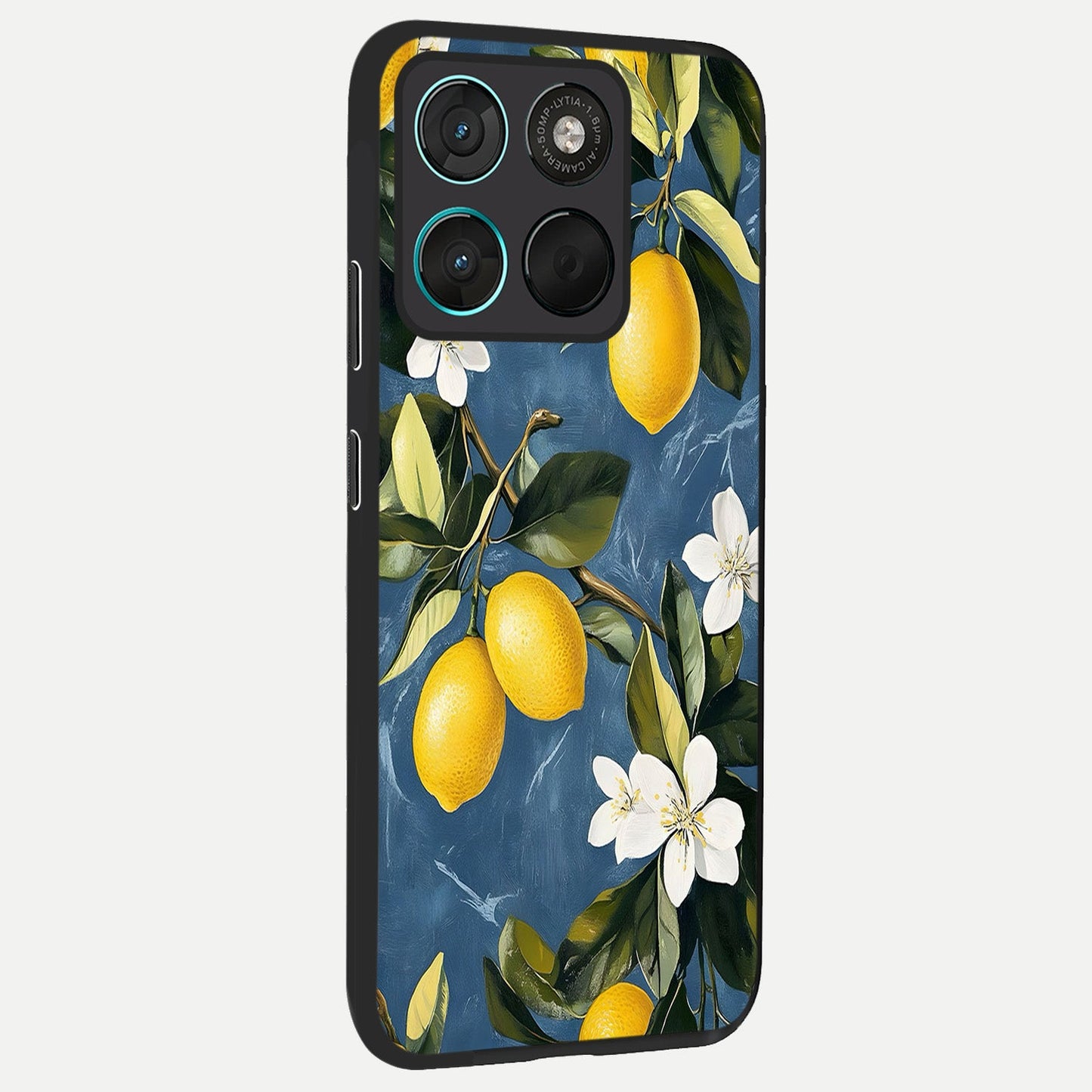  Lemon Dream Garden back cover For Moto G57 Power slim fit glass case with vibrant aesthetic design