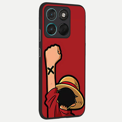  Luffy X Spirit back cover For Moto G57 Power slim fit glass case with vibrant aesthetic design