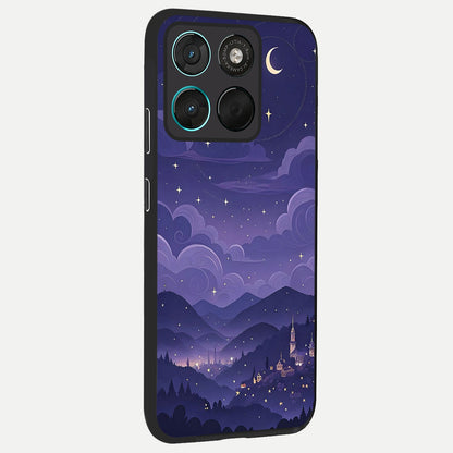  Minimal Night View back cover For Moto G57 Power slim fit glass case with vibrant aesthetic design