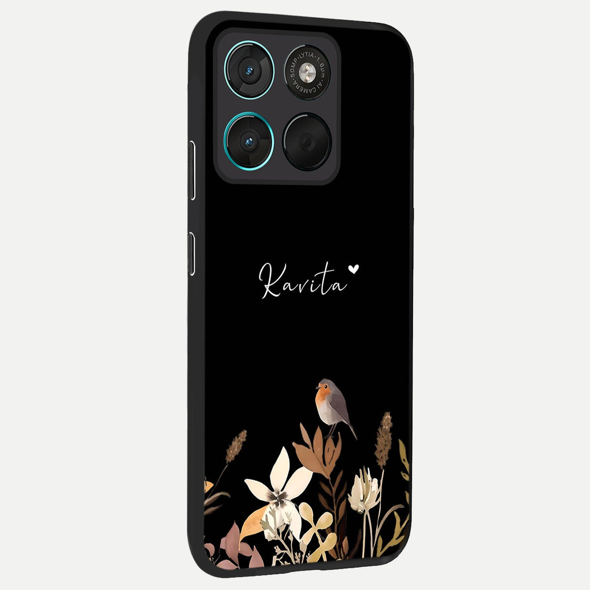  Quiet Garden Tune Custom Name back cover For Moto G57 Power slim fit glass case with vibrant aesthetic design