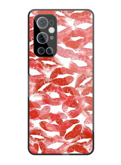 Multi Lips Kisses Glass Case For OnePlus 9 Pro