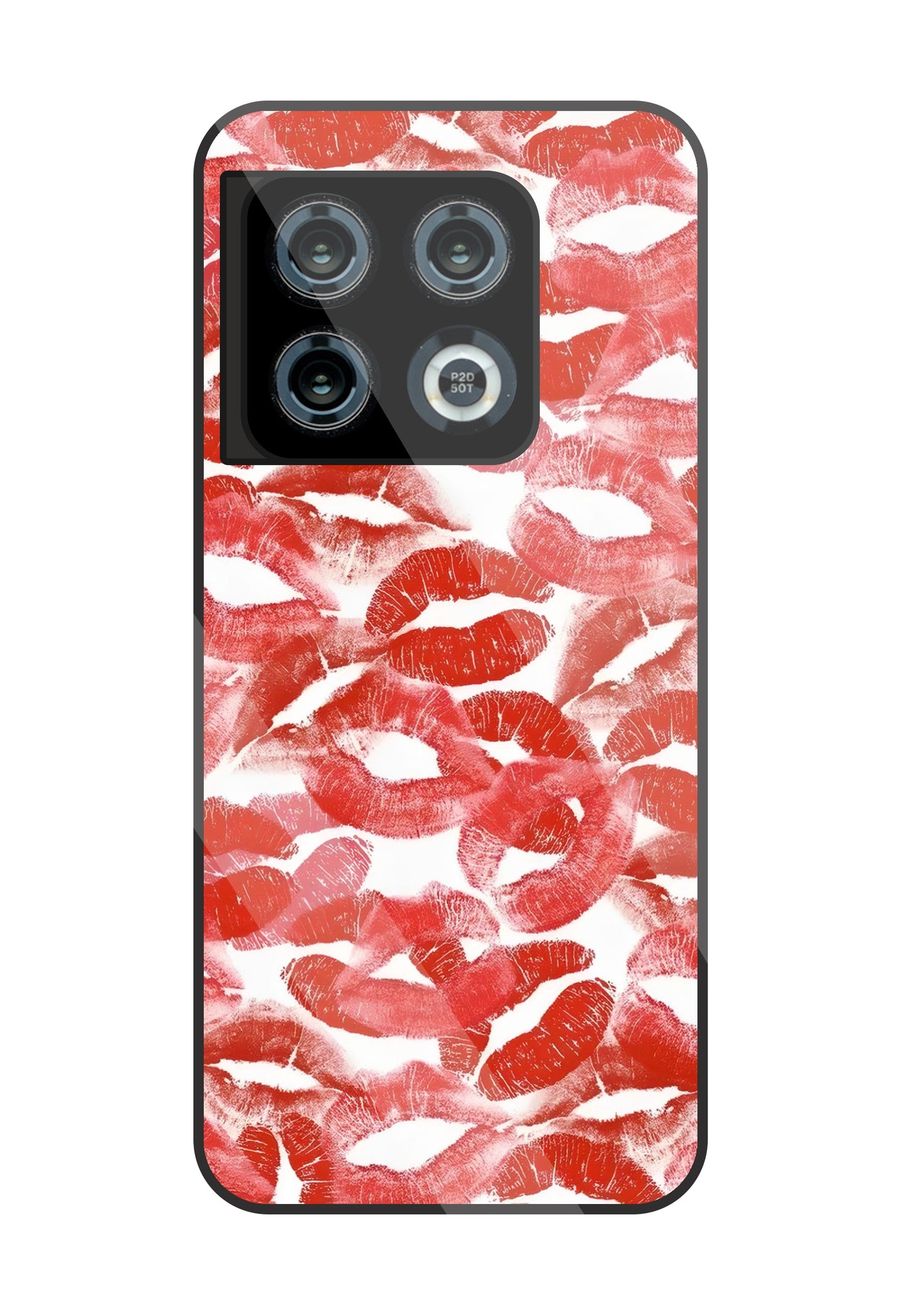 Multi Lips Kisses Glass Case For OnePlus 10 Pro