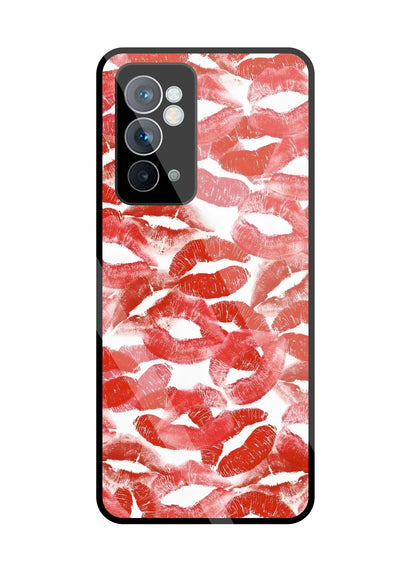 Multi Lips Kisses Glass Case For OnePlus 9RT