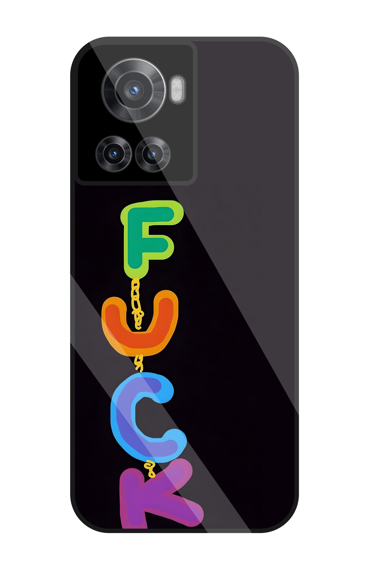 Multicolor Fuck Glass Case For OnePlus 10R