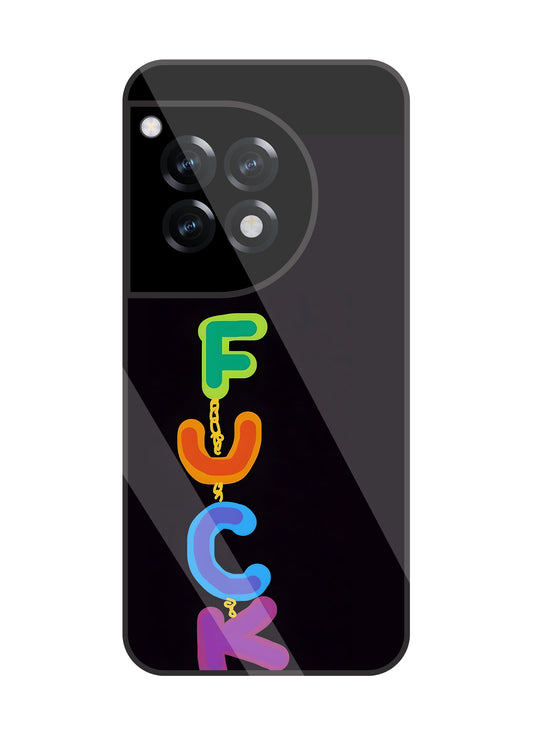 Multicolor Fuck Glass Case For OnePlus 12R