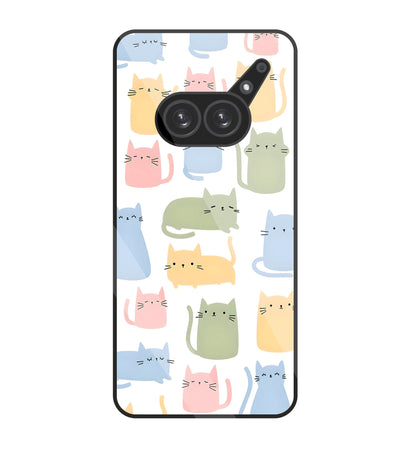 Multicolor cat glass Case For Nothing Phone 2A