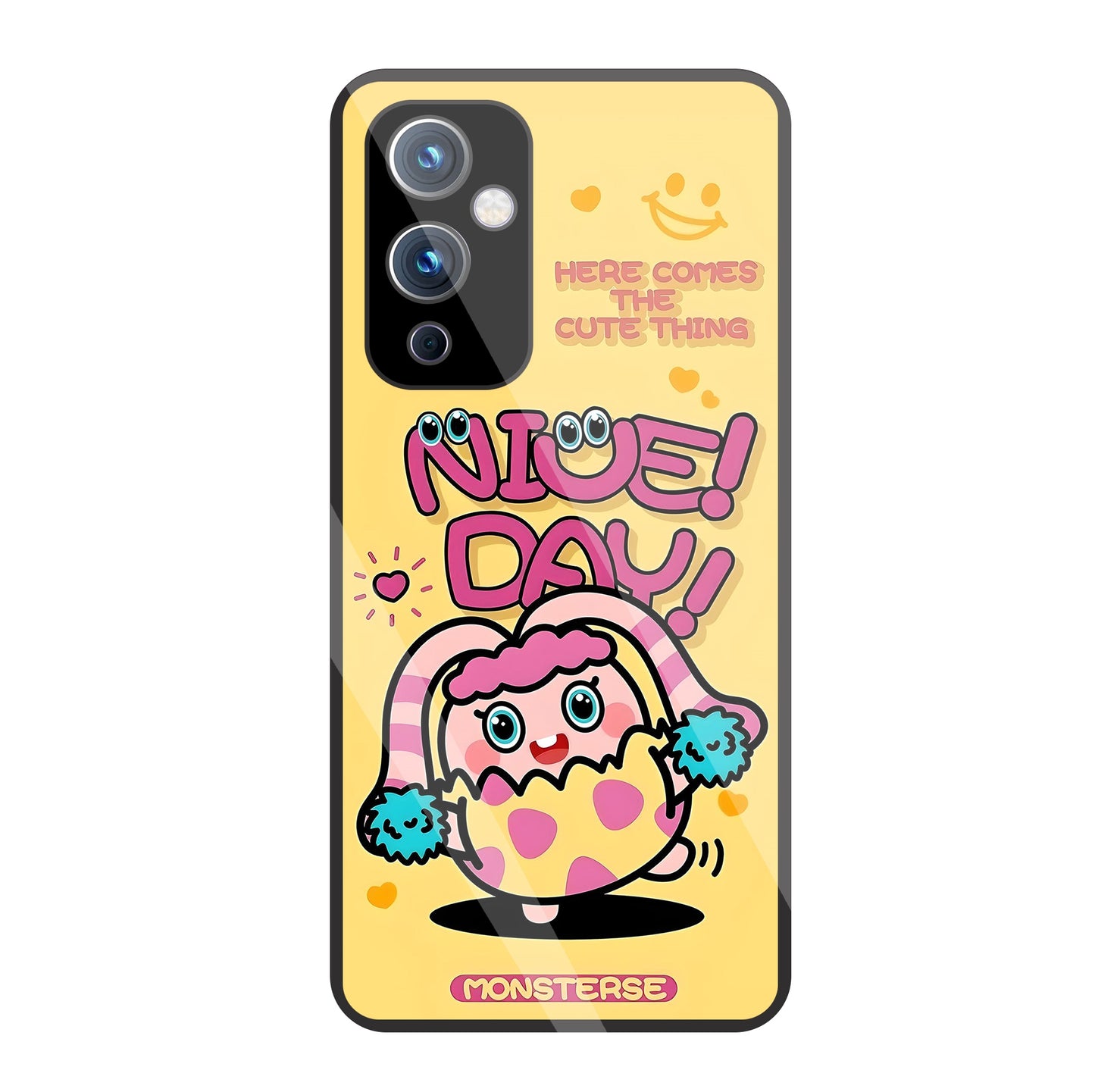 Nice Day Monsterse Yellow Glass Case For OnePlus 9