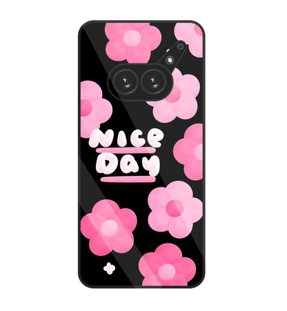 Nice Day Pink Flower glass Case For Nothing Phone 2A