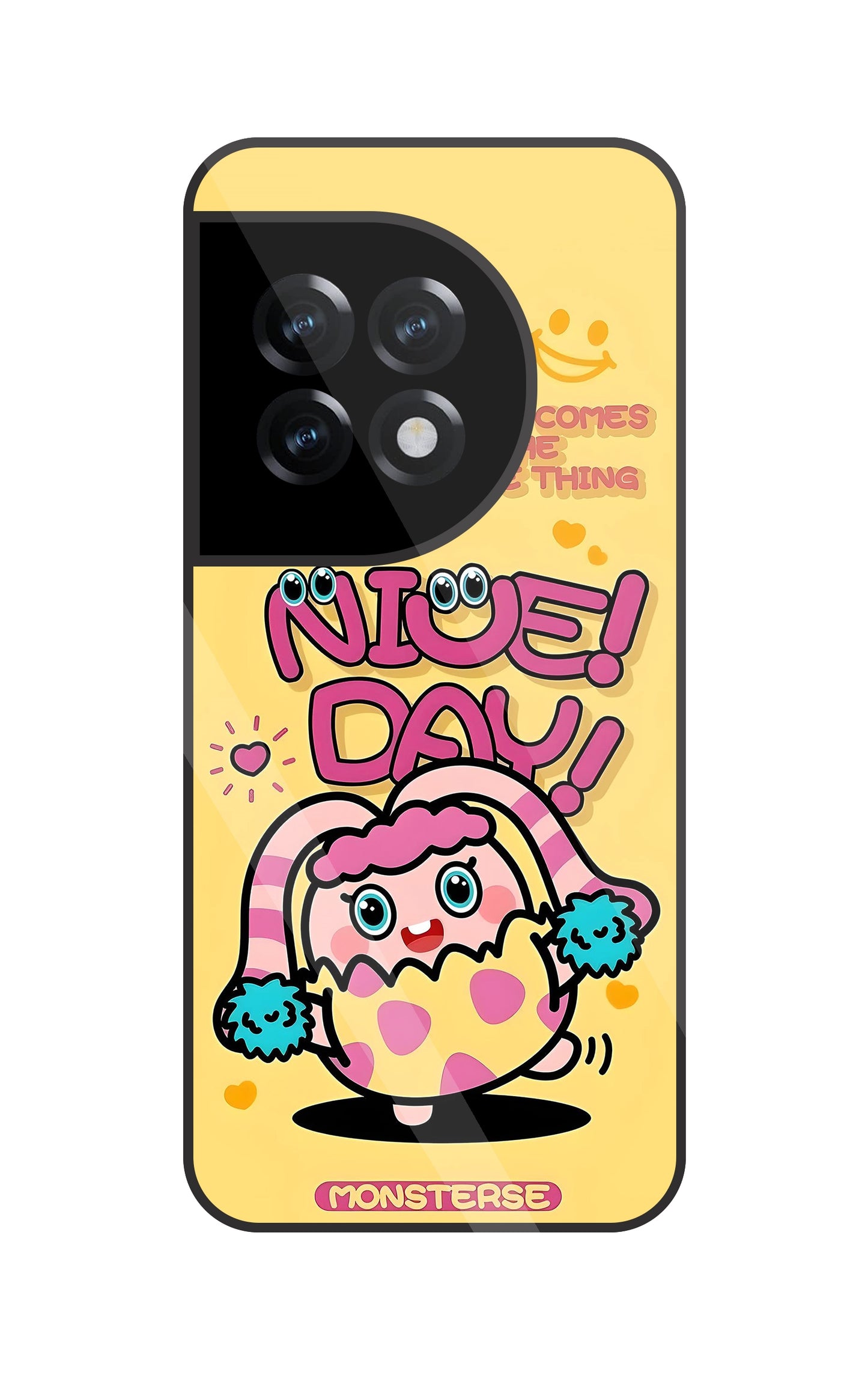 Nice Day Monsterse Yellow Glass Case For OnePlus 11R