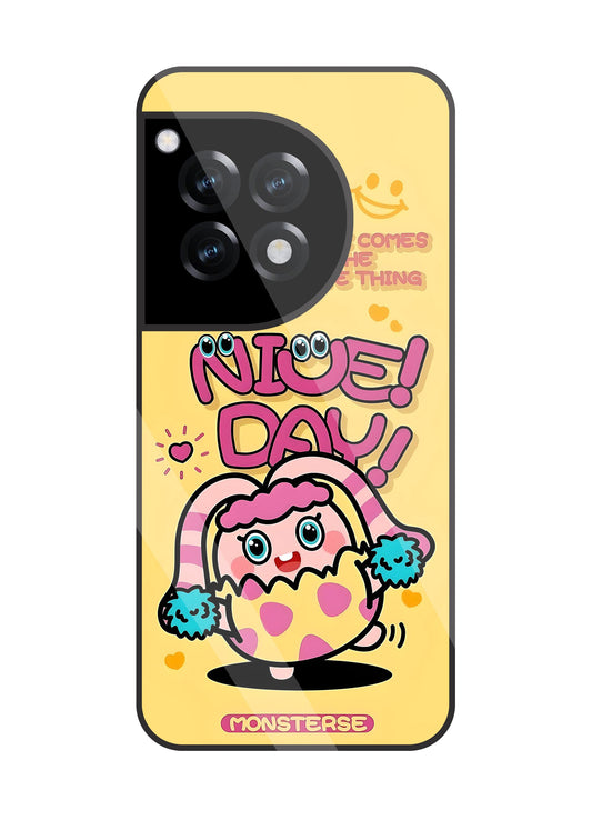 Nice Day Monsterse Yellow Glass Case For OnePlus 12R