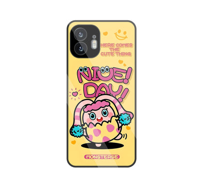 Nice Day Monsterse Yellow Glass Case For Nothing Phone 2