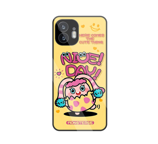 Nice Day Monsterse Yellow Glass Case For Nothing Phone 2
