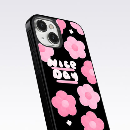 Nice Day Pink Flower Glass Case For Nothing Phone 1