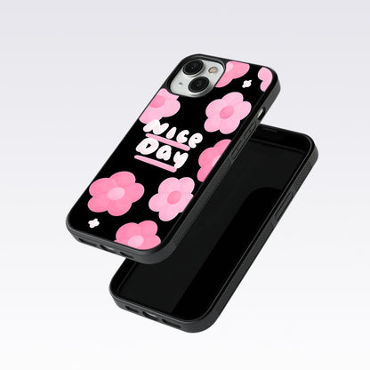 Nice Day Pink Flower Glass Case For OnePlus 9