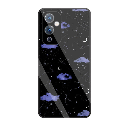 Night Sky Constellations And Stars Glass Case For OnePlus 9