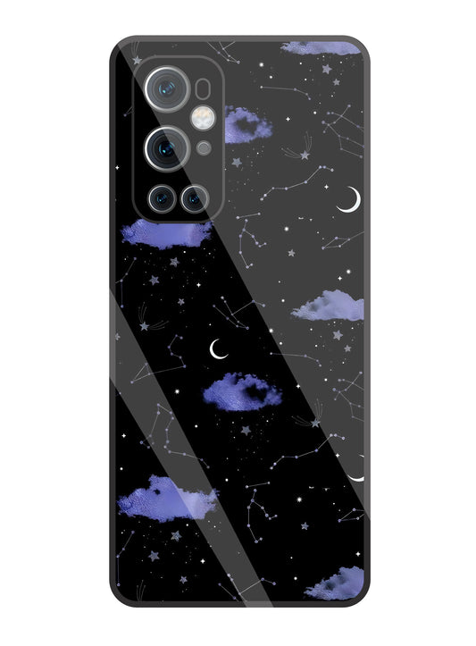 Night Sky Constellations And Stars Glass Case For OnePlus 9 Pro