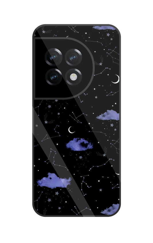 Night Sky Constellations and Stars Glass Case For OnePlus 11R