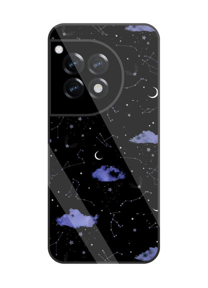 Night Sky Constellations And Stars Glass Case For OnePlus 12R