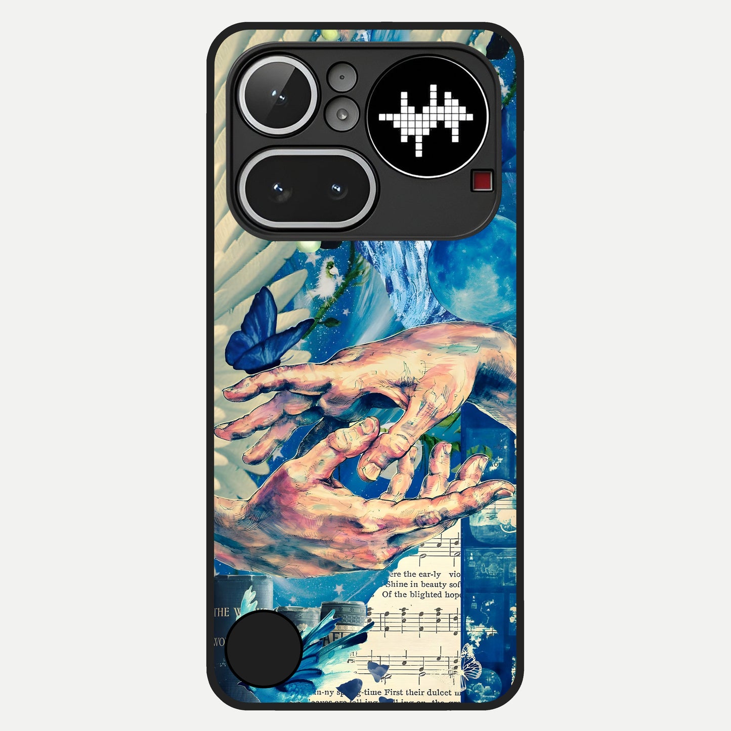  Aesthetic Divider Glass Case For Nothing Phone 4A Pro back cover – full design glossy printed glass finish
