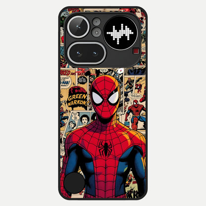  Aesthetic Spider Glass Case For Nothing Phone 4A Pro back cover – full design glossy printed glass finish