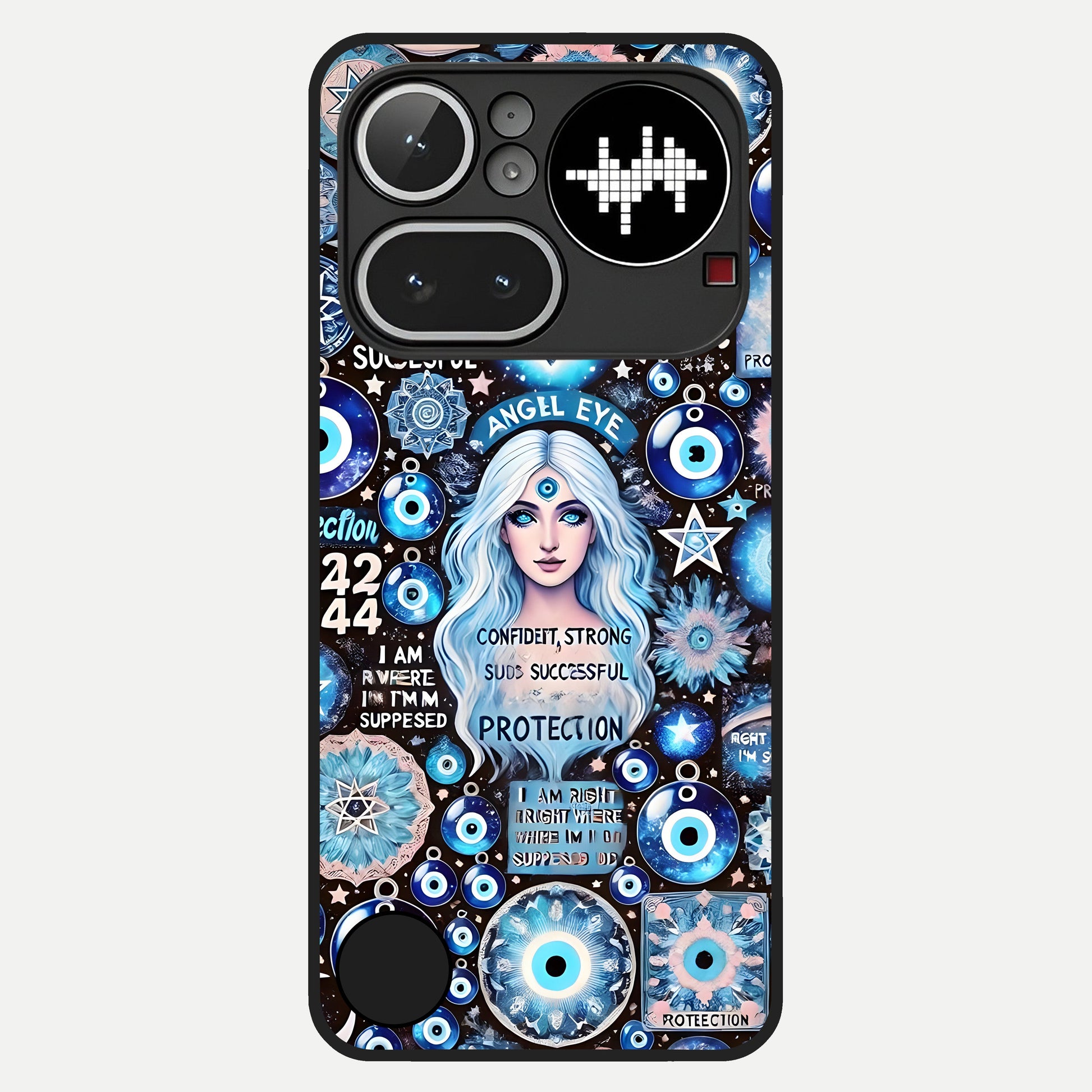  Angel Aura Shield Glass Case For Nothing Phone 4A Pro back cover – full design glossy printed glass finish
