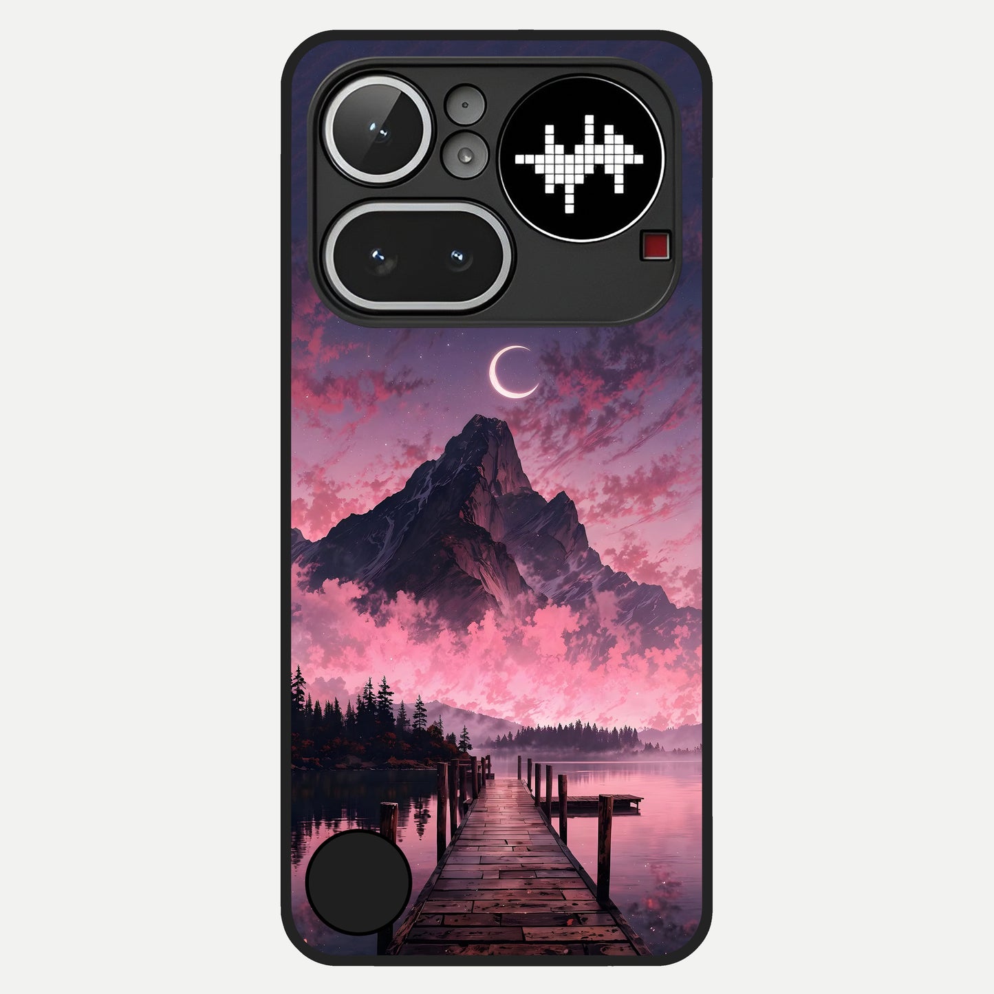  Beautiful Mountain View Glass Case For Nothing Phone 4A Pro back cover – full design glossy printed glass finish