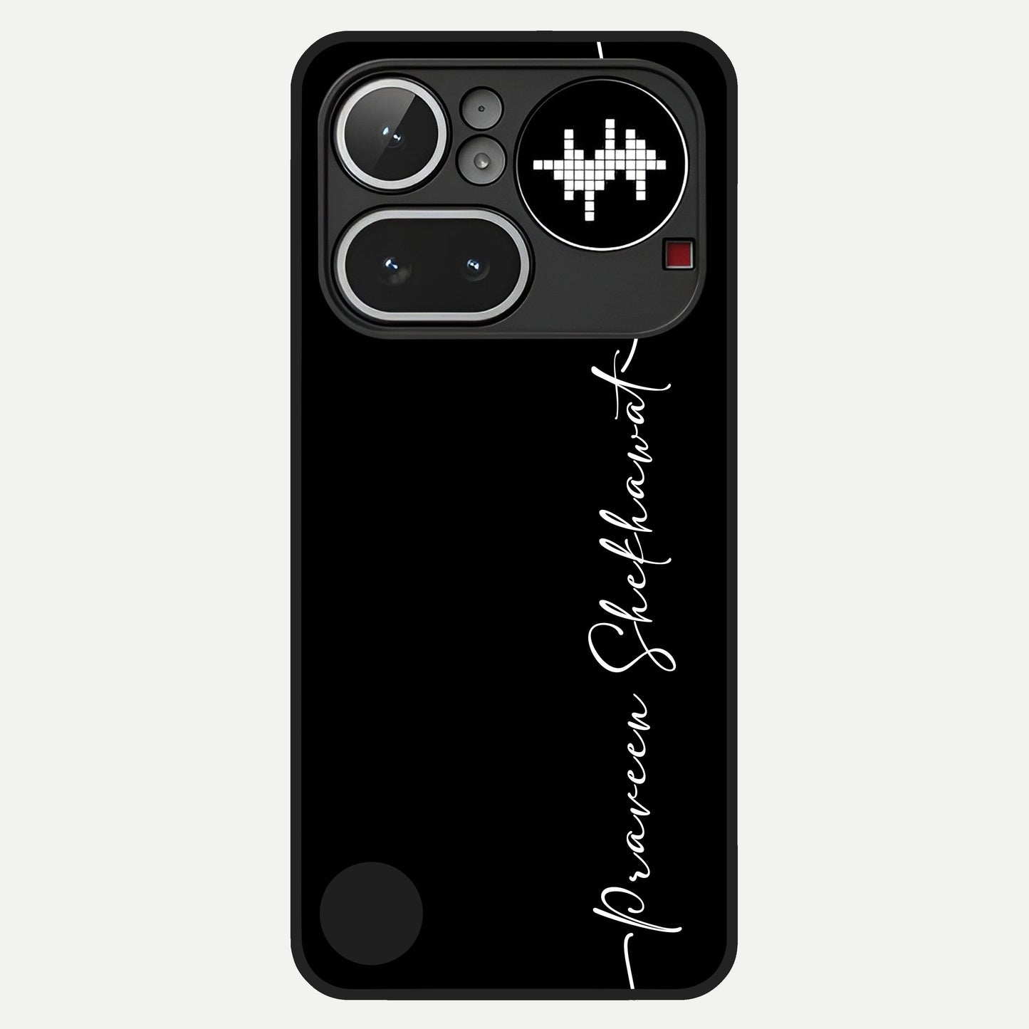  Black Tune Custom Name Glass Case For Nothing Phone 4A Pro back cover – full design glossy printed glass finish