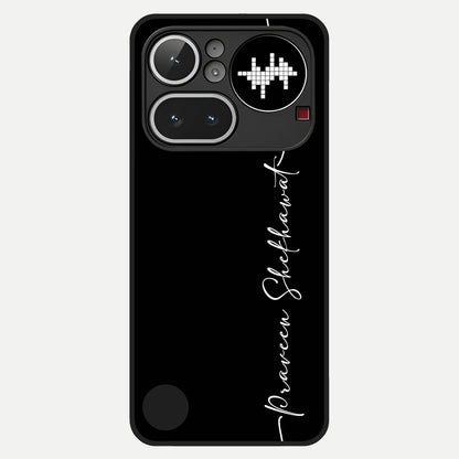  Black Tune Custom Name Glass Case For Nothing Phone 4A Pro back cover – full design glossy printed glass finish
