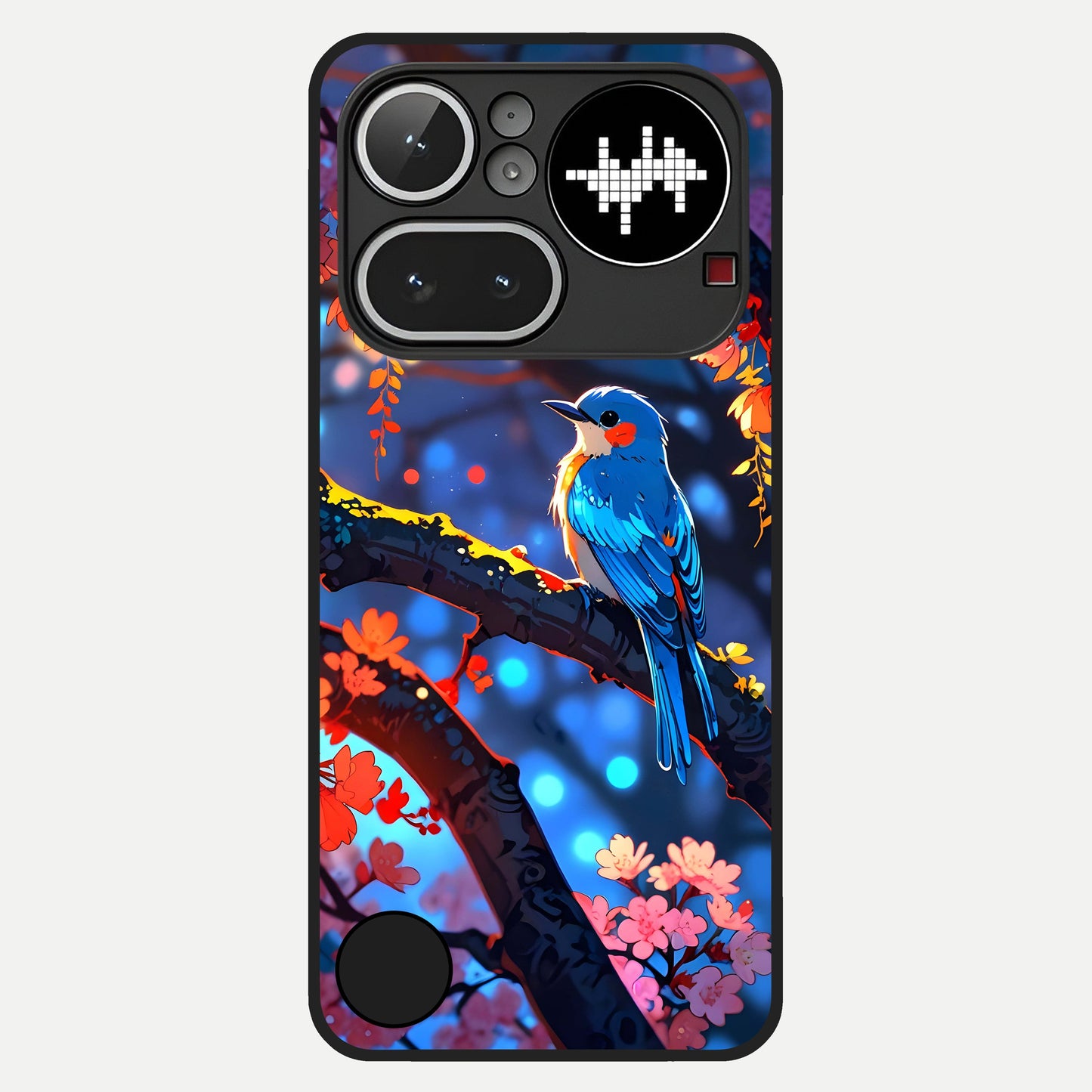  Blooming Water Drift Glass Case For Nothing Phone 4A Pro back cover – full design glossy printed glass finish