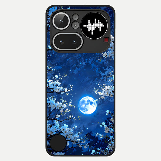  Blossom Moonlight Sky Glass Case For Nothing Phone 4A Pro back cover – full design glossy printed glass finish