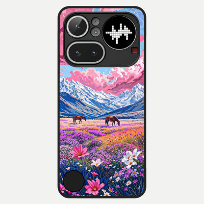  Blossom Valley Dream Glass Case For Nothing Phone 4A Pro back cover – full design glossy printed glass finish