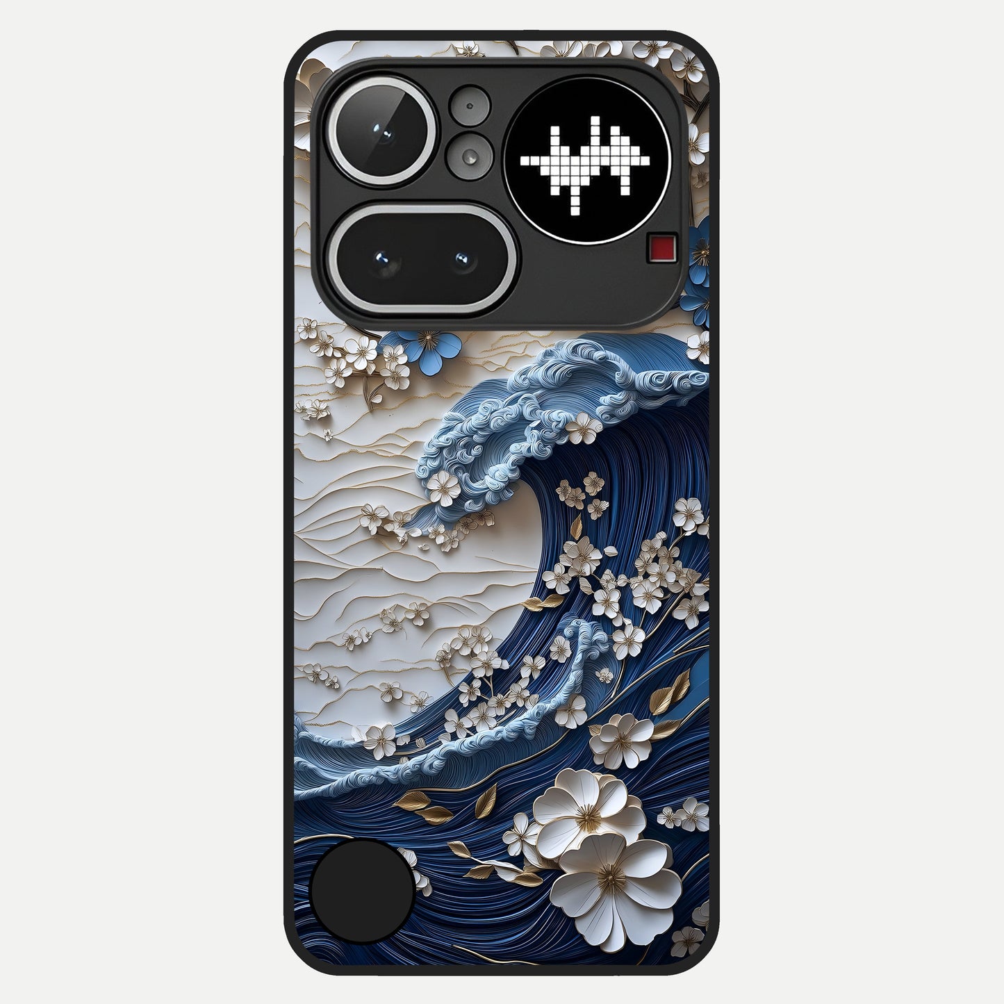  Blossom Wave Art Glass Case For Nothing Phone 4A Pro back cover – full design glossy printed glass finish