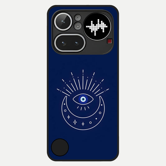  Blue Evil Eye Glass Case For Nothing Phone 4A Pro back cover – full design glossy printed glass finish