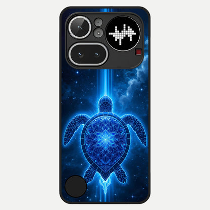  Blue Galaxy Turtle Glass Case For Nothing Phone 4A Pro back cover – full design glossy printed glass finish