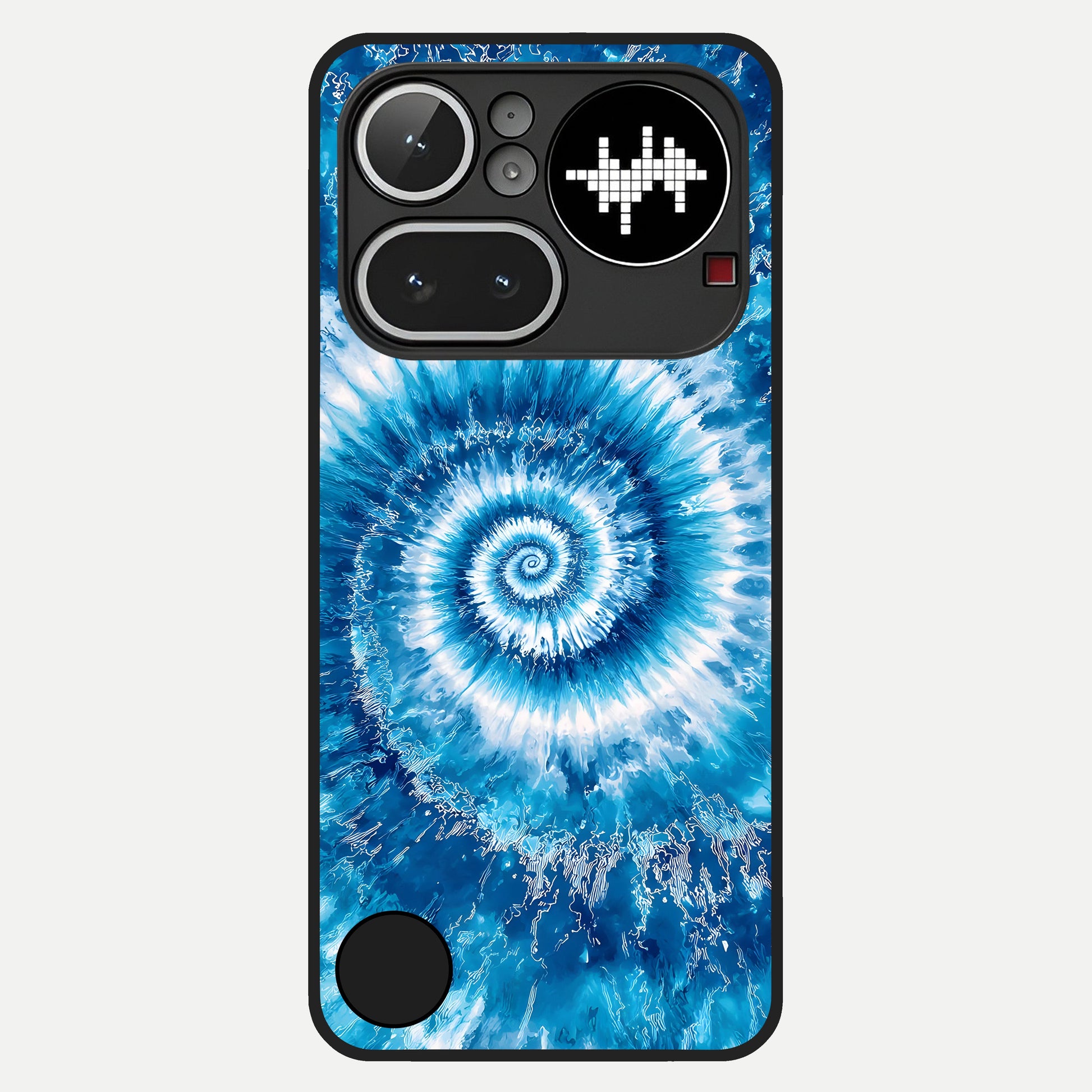  Blue Galaxy Wave Glass Case For Nothing Phone 4A Pro back cover – full design glossy printed glass finish