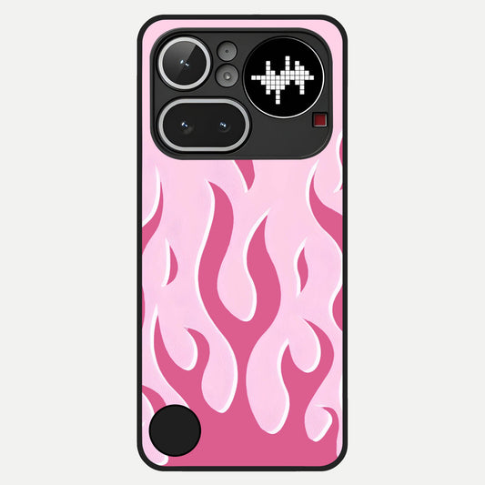  Blush Flame Energy Glass Case For Nothing Phone 4A Pro back cover – full design glossy printed glass finish