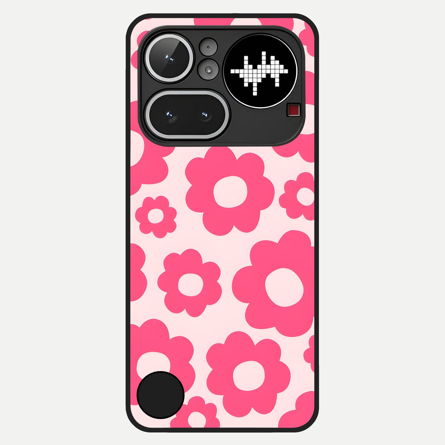  Blush Flower Pop Glass Case For Nothing Phone 4A Pro back cover – full design glossy printed glass finish