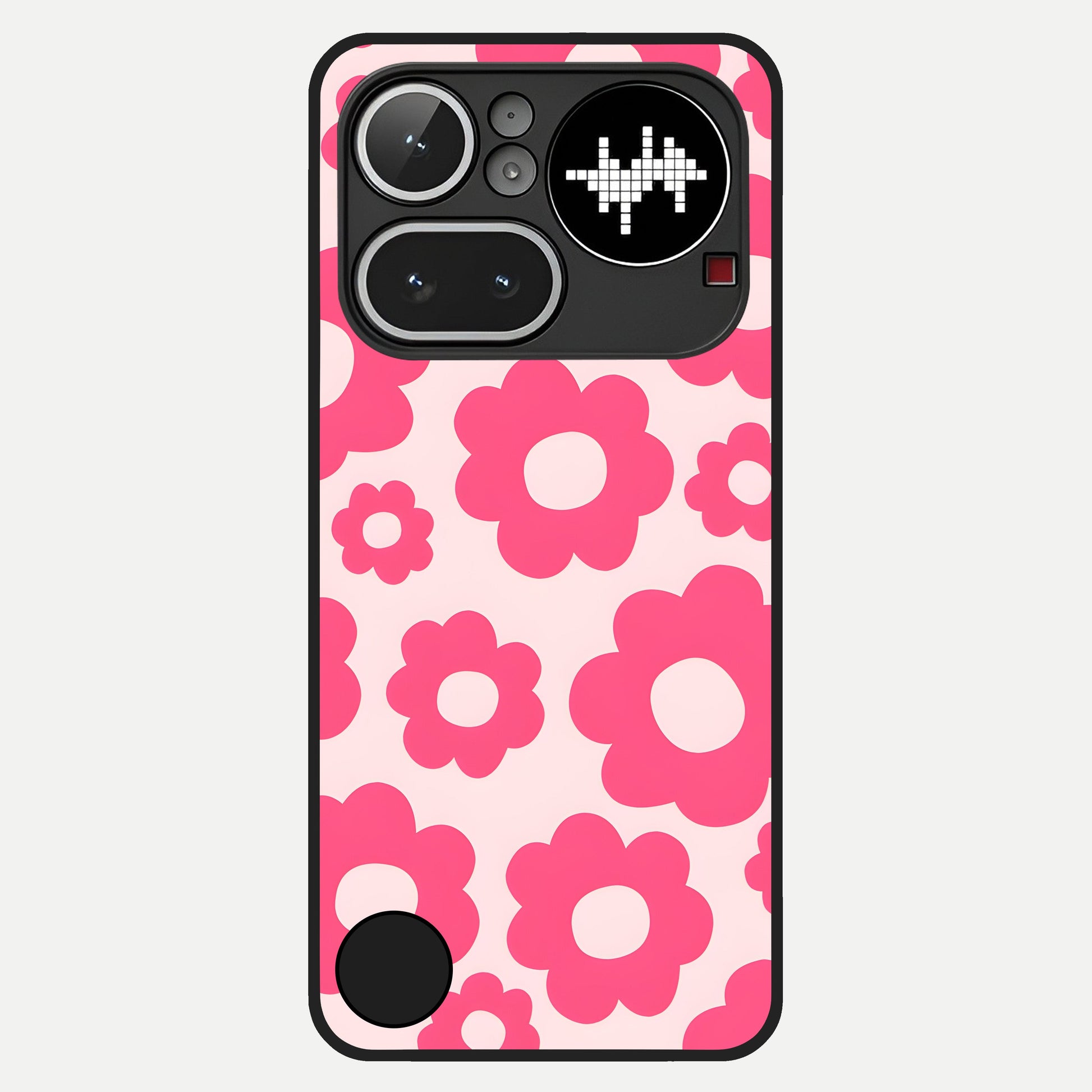  Blush Flower Pop Glass Case For Nothing Phone 4A Pro back cover – full design glossy printed glass finish
