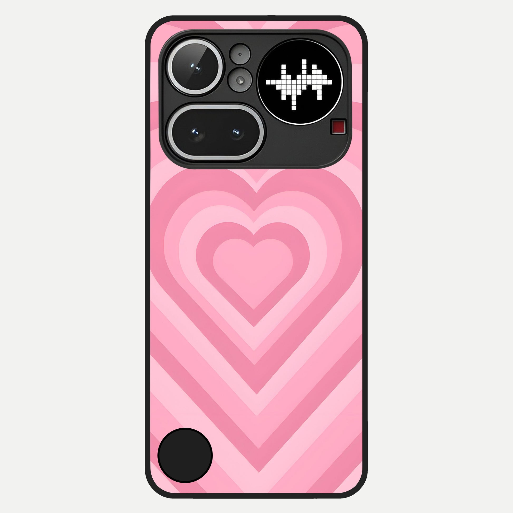  Blush Heart Waves Glass Case For Nothing Phone 4A Pro back cover – full design glossy printed glass finish