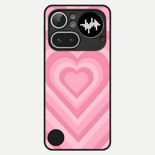  Blush Heart Waves Glass Case For Nothing Phone 4A Pro back cover – full design glossy printed glass finish