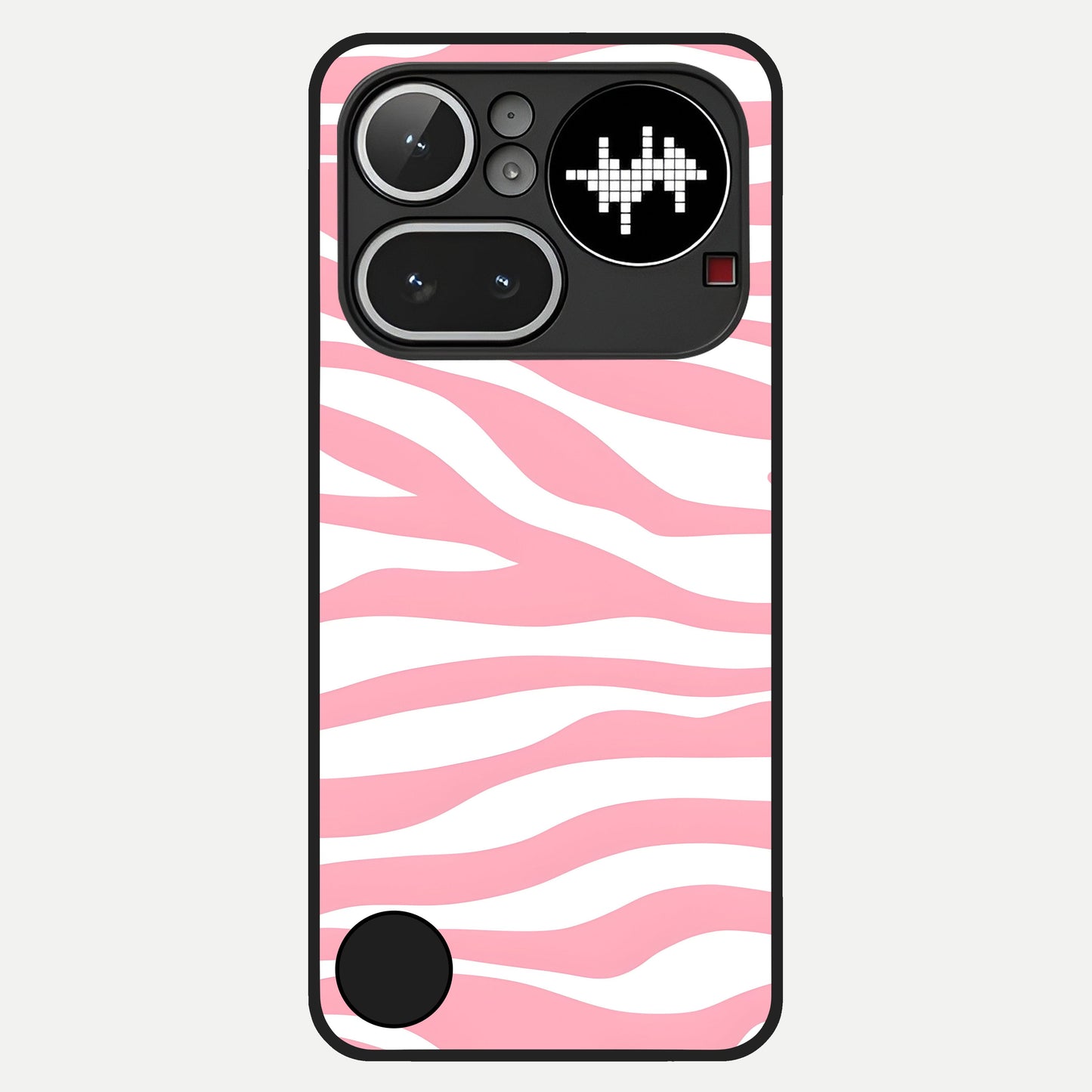  Blush Zebra Flow Glass Case For Nothing Phone 4A Pro back cover – full design glossy printed glass finish