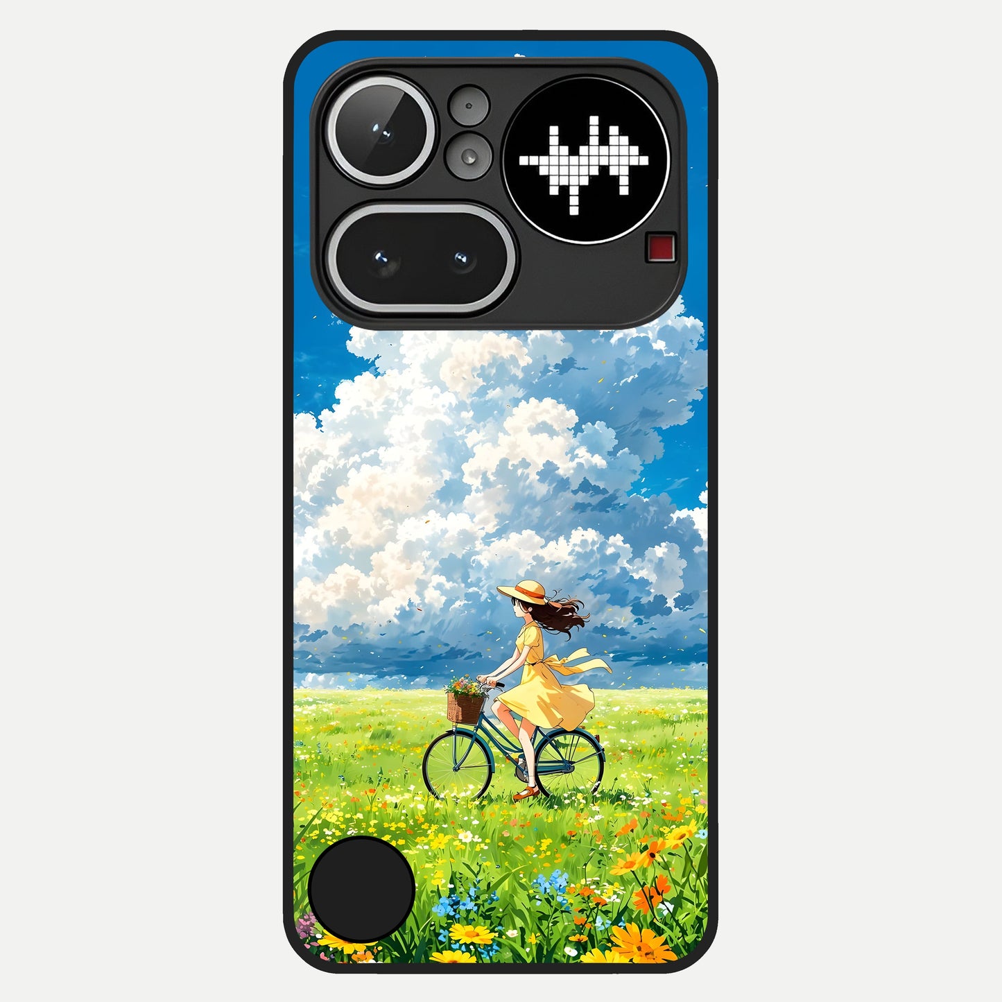  Breezy Meadow Ride Glass Case For Nothing Phone 4A Pro back cover – full design glossy printed glass finish