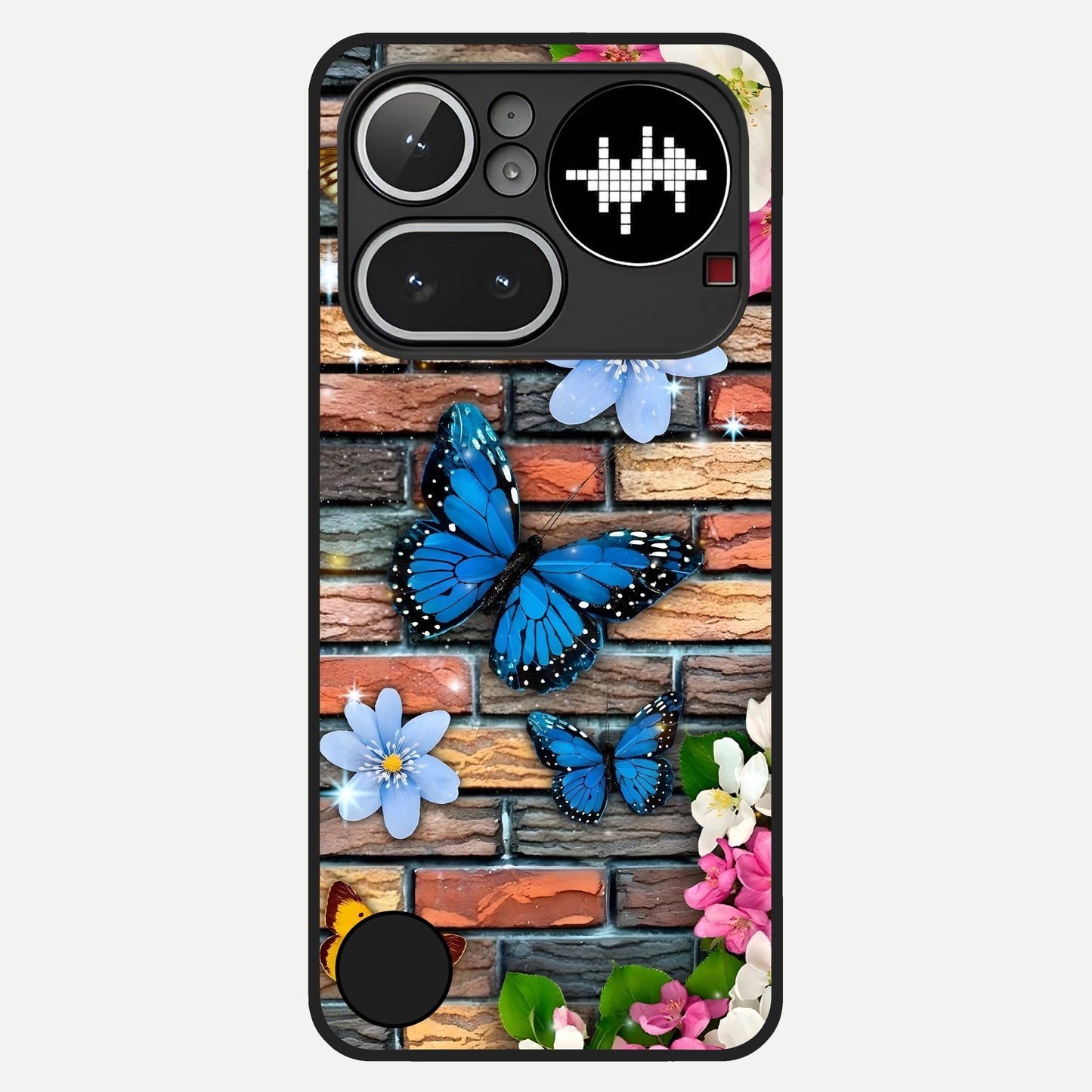  Brick Bloom Flight Glass Case For Nothing Phone 4A Pro back cover – full design glossy printed glass finish