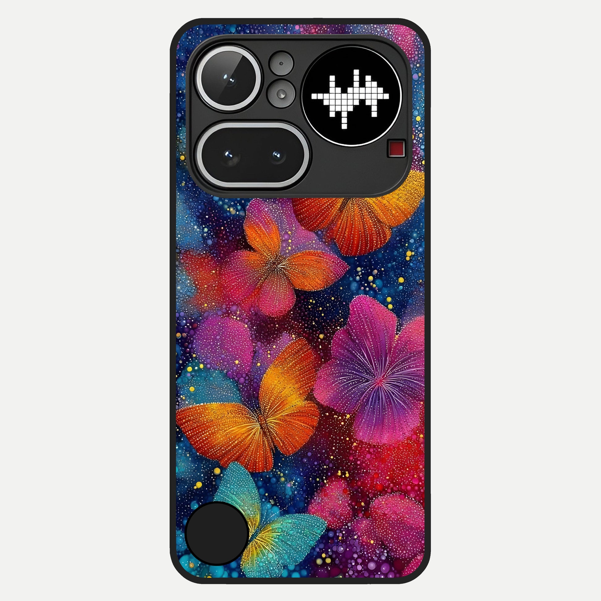  Butterfly Dream Mist Glass Case For Nothing Phone 4A Pro back cover – full design glossy printed glass finish