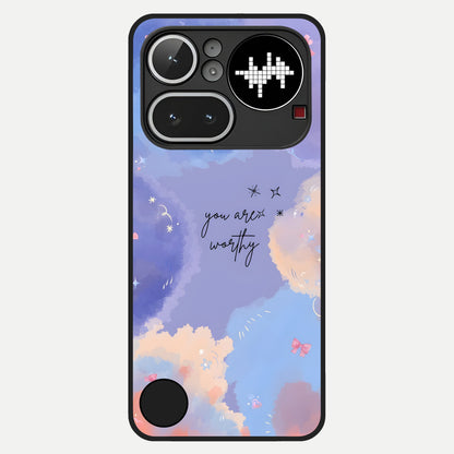  Celestial Cloud Magic Glass Case For Nothing Phone 4A Pro back cover – full design glossy printed glass finish