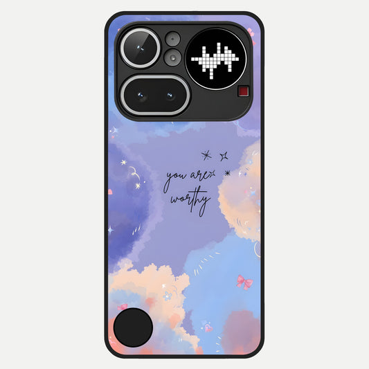  Celestial Cloud Magic Glass Case For Nothing Phone 4A Pro back cover – full design glossy printed glass finish